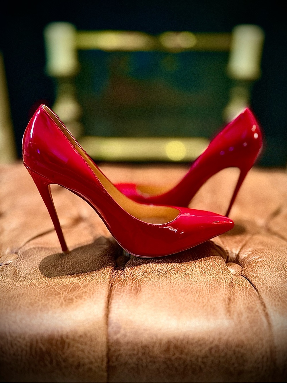 Women's Red Patent Pointed-Toe Stiletto Heels